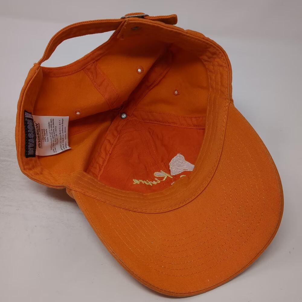 Invasion Baseball Cap Orange OS Riviera Maya Shell Embroidered Slideback Hat - Picture 7 of 9